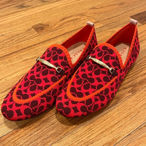 Coach Shoes - Women’s Red Coach Harling Loafer size 8.5
